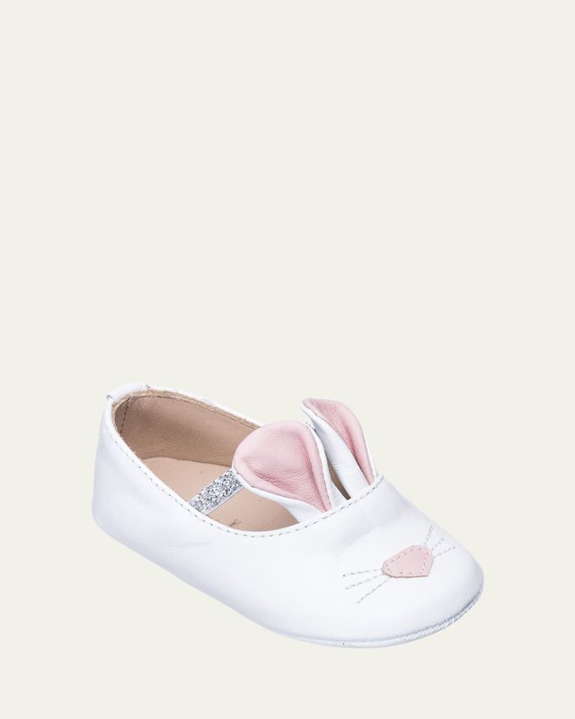 Girls' Leather Bunny Sleeper Ballet Flat, Infant/Toddler